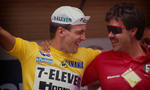 Alex Stieda in yellow at 1986 Tour de France